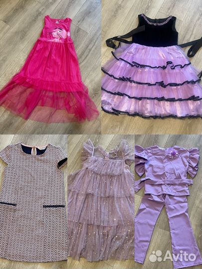 Пакет одежды и обуви на девочку 128-134