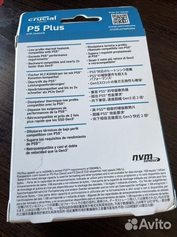 Накопитель SSD Crucial P5 Plus 1tb heatsink объявление продам