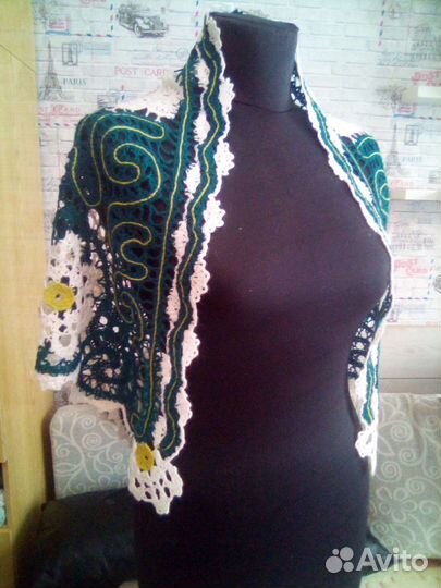 Вязаная шаль, платок, для церкви