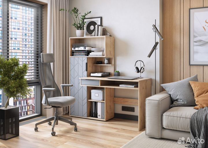 Стол компьютерный Бейсик уни Белый снег