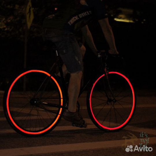 Светоотражающие наклейки на колеса и раму