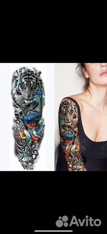 Воеменная тату за 3 минуты рукав