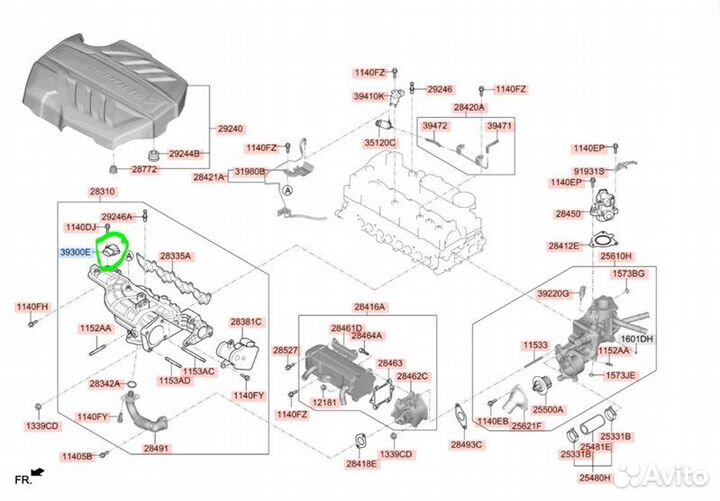 Датчик давления воздуха Hyundai Tucson D4HA 2019