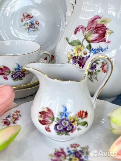 Антиквариат сервиз 1918г. Мейсенский букет