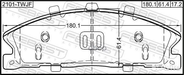 Колодки передние ford explorer 2011- 2101-twjf