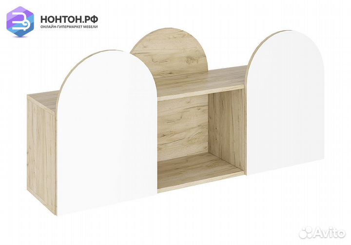 Полка навесная Мирра дуб крафт серый / белый