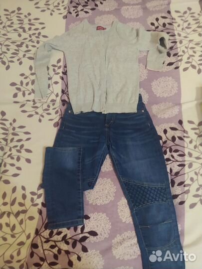 Одежда для девочки пакетом,рост 140(школьная и тд)