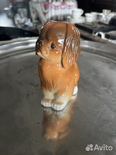 Фарфоровая статуэтка « Пекинес» 70-е гг., лфз