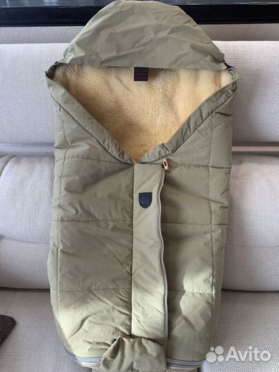 Зимний конверт в коляску на овчине