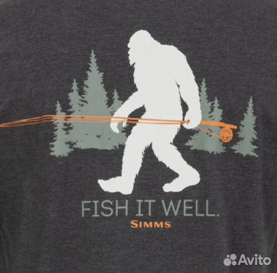 Футболка Simms Sasquatch T-Shirt: M, XL рыбалка