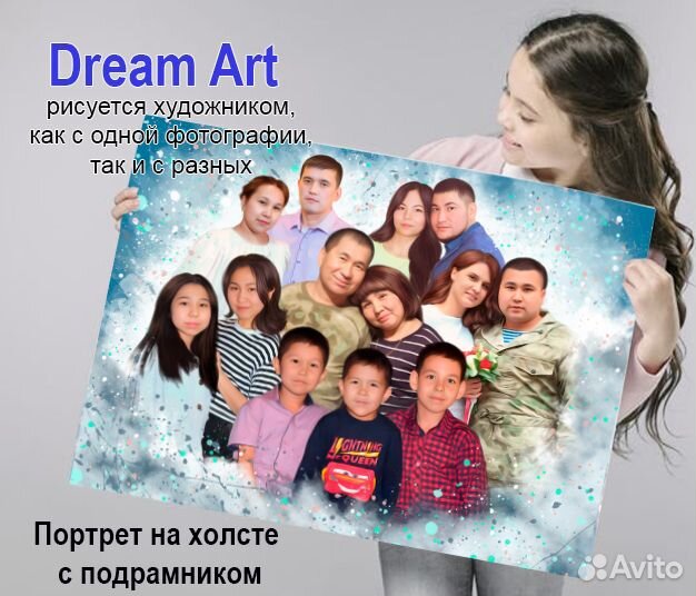 Портреты на холсте по фото. Разные стили