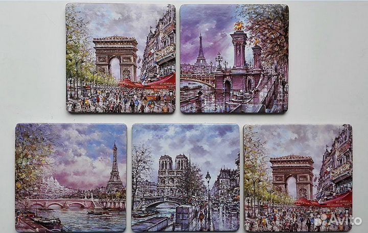 Подставки под Стаканы Кружки Париж