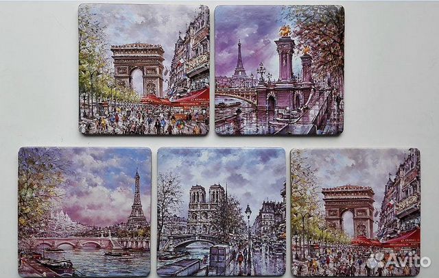 Подставки под Стаканы Кружки Париж