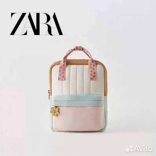 Zara рюкзак для девочки с украшением цветочками