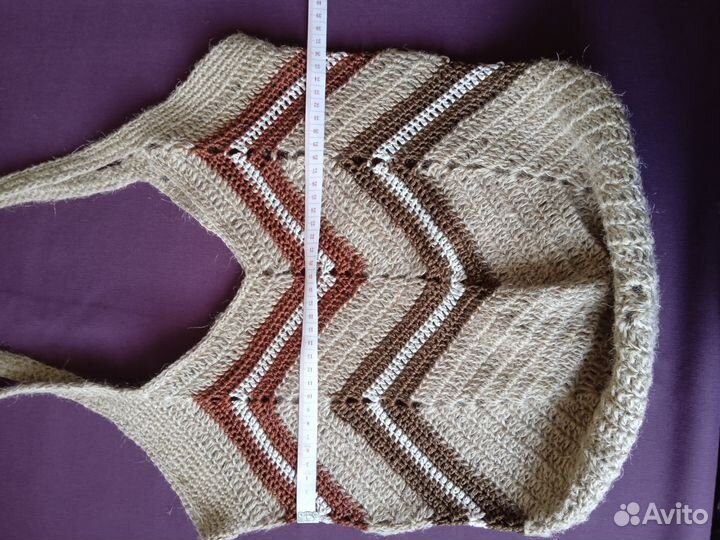 Сумка шопер. Джут. Ручная работа