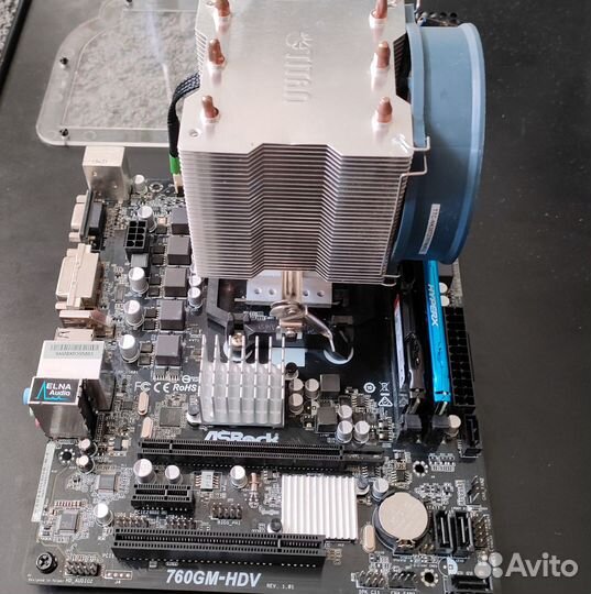 Материнская плата asrock 760gm hdv, fx8320, 16Gb