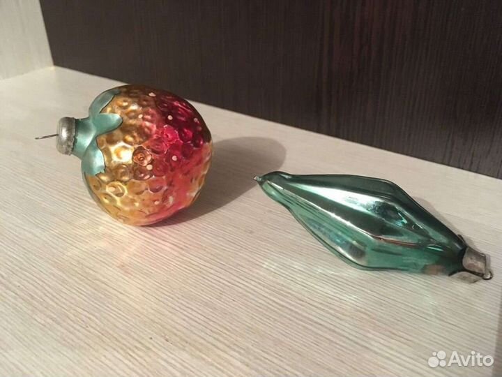 Елочные игрушки 2 шт, СССР советские