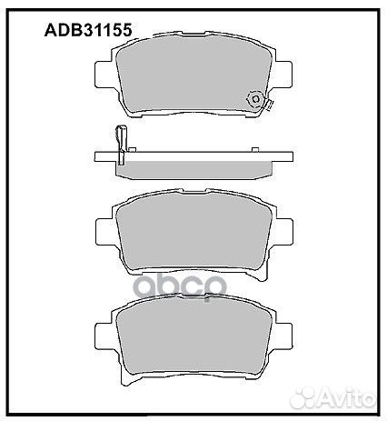 Колодки тормозные дисковые перед ADB31155