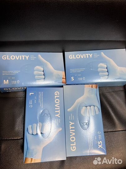 Перчатки нитриловые glovity Упаковка 100 штук