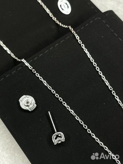 Cartier серьги пусеты с подвеской
