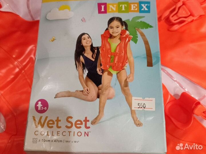 Жилет для плавания детский 3-6 лет новый