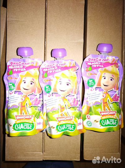 Пюре детское, Фиксики, яблоко-груша