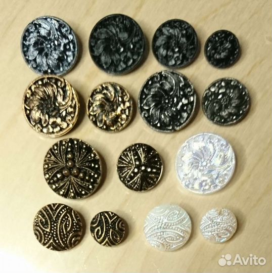 Пуговицы стеклянные Чехия