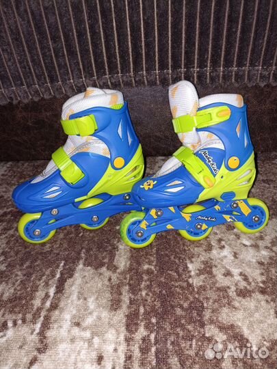 Роликовые коньки детские раздвижные с защитой