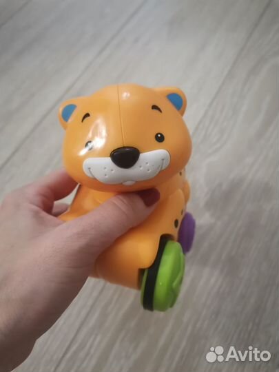 Игрушка каталка Fisher Price леопард ориг