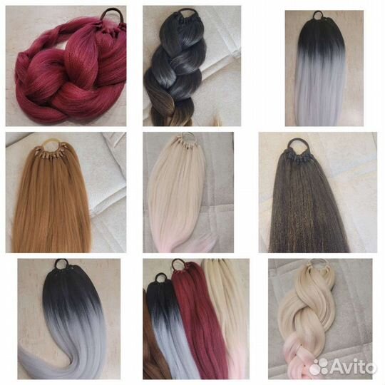 Хвост на резинке.Хвост накладной.Резинка для воло