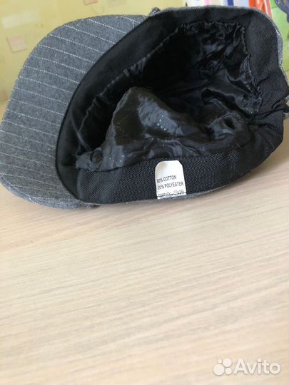 Кепка новая женская 58 р хлопок, полиэстер, серая