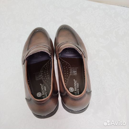 Лоферы мужские Belle Bagnino 41р нат кожа новые