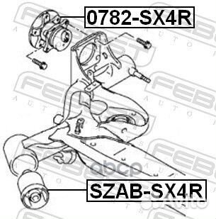 Ступица задняя, шт 0782SX4R Febest