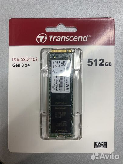 SSD накопитель Transcend 512гб, M.2 NVMe
