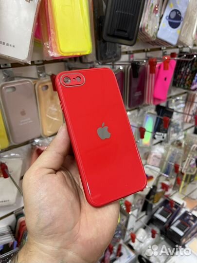 Стеклянный чехлы для iPhone 7/8/Se2020/Se2022