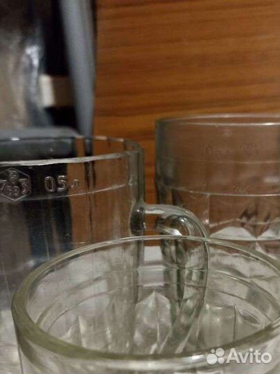 Стаканы граненые и бокалы пивные СССР