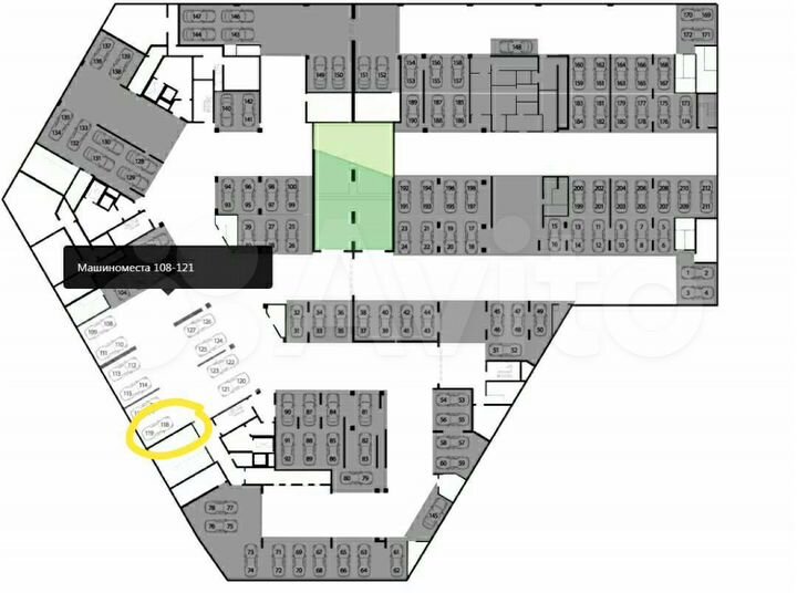 Машиноместо, 18 м²