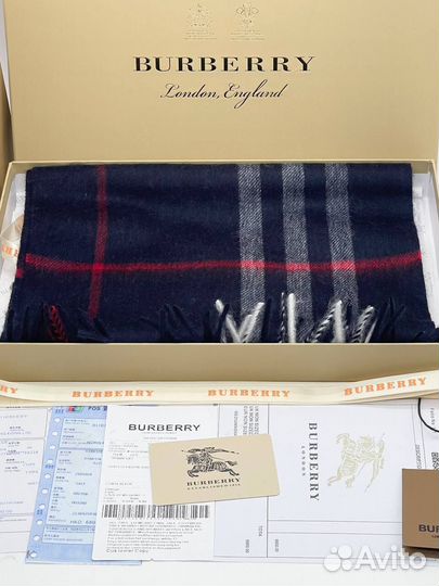 Шарф Burberry темно синий