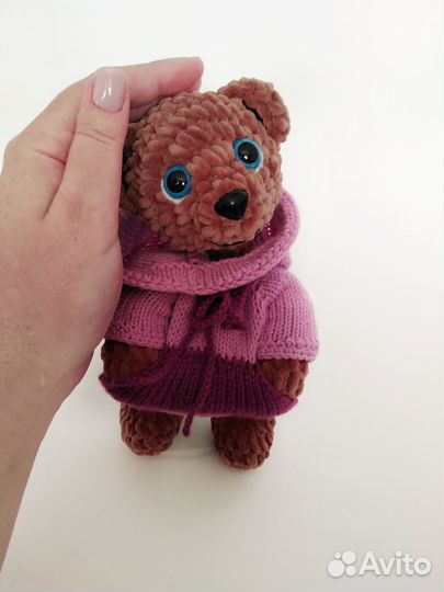 Плюшевый мишка ручной работы, 20 см