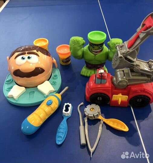Play doh Мистер Зубастик,Халк,Пожарная машина