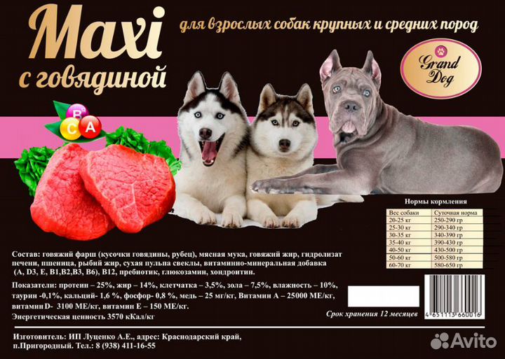 Сухой корм для собак