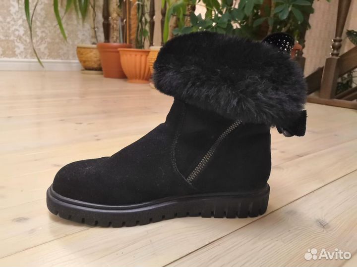 Сапоги зимние замшевые в отл состоянии