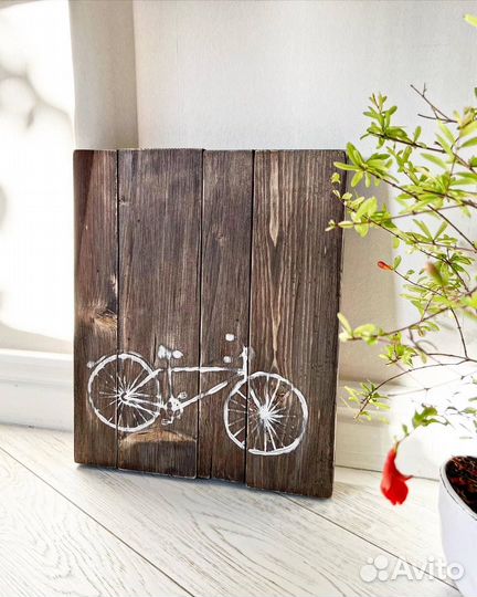 Картина в скандинавском стиле на досках