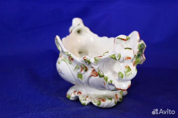 Старинная фарфоровая Ваза Корзинка Фруктовница Кон