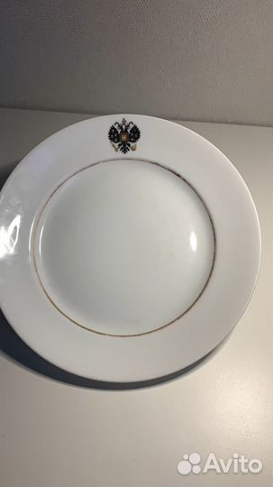 Антикварная царская тарелка до 1917 г. Кузнецовы
