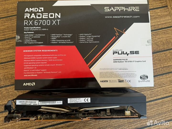 Видеокарта AMD radeon RX 6700XT Sapphire Pulse