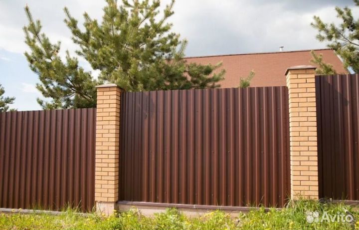 Забор из профлиста профессионально под ключ