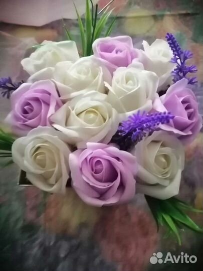 Букет из мыльных роз