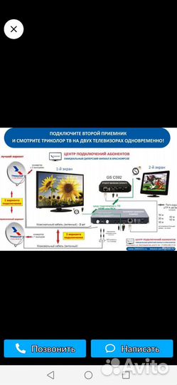 Ресивер триколор на 2 телевизора