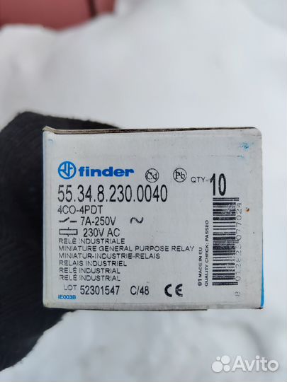 Реле промежуточное Finder